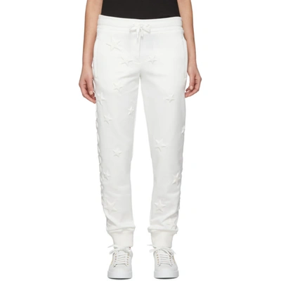 Shop Dolce & Gabbana White Millennials Star Scuba Lounge Pants In W0111 White