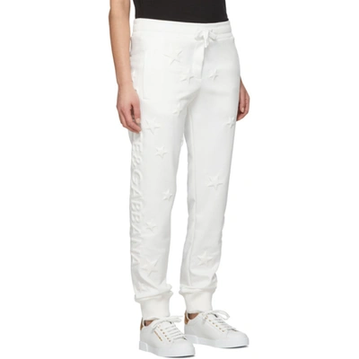Shop Dolce & Gabbana White Millennials Star Scuba Lounge Pants In W0111 White