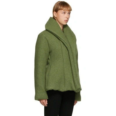 Shop Paula Canovas Del Vas Green Puffy Jacket