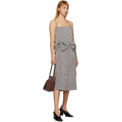 Shop Lemaire Grey Silk Caraco Tank Top In 988 Fume