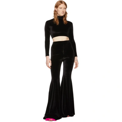 Shop Vetements Black Evening Flared Lounge Pants