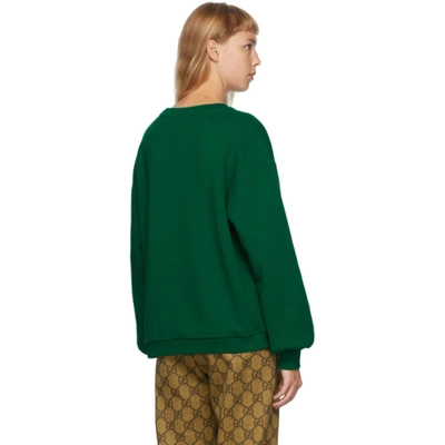 Shop Gucci Green Interlocking G Sweatshirt In 3308 Forest