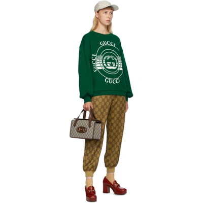 Shop Gucci Green Interlocking G Sweatshirt In 3308 Forest