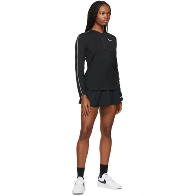 Shop Nike Black Court Dri-fit Flouncy Miniskirt In 011 Black