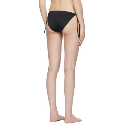 Shop Versace Black Ring-hardware Bikini Bottom In A1008 Black