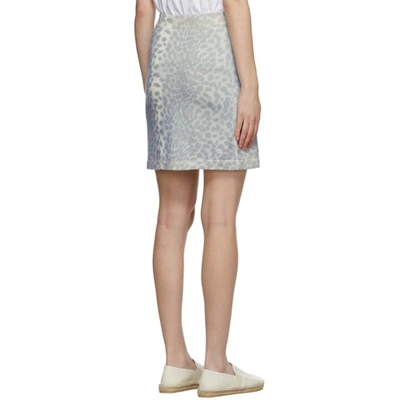 Shop Kenzo Grey Wool Guepard Miniskirt In 61 Grey Gre