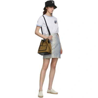 Shop Kenzo Grey Wool Guepard Miniskirt In 61 Grey Gre