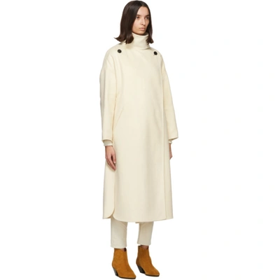 Shop Isabel Marant Off-white Wool Relton Coat In 23ec Ecru
