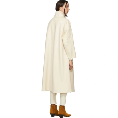 Shop Isabel Marant Off-white Wool Relton Coat In 23ec Ecru