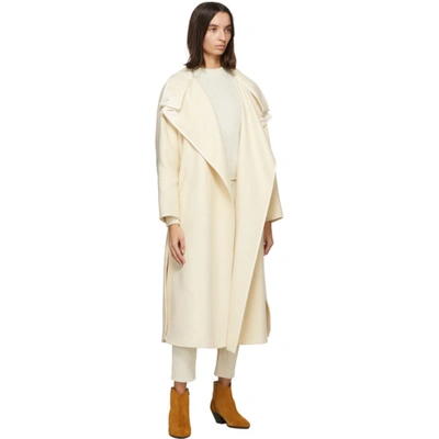 Shop Isabel Marant Off-white Wool Relton Coat In 23ec Ecru