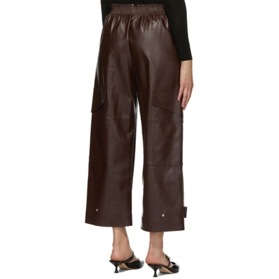 Shop Stella Mccartney Burgundy Faux-leather Sylvia Trousers In 7745 Mhgny