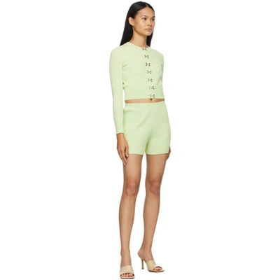 Shop Dion Lee Green Float Shorts In Mint
