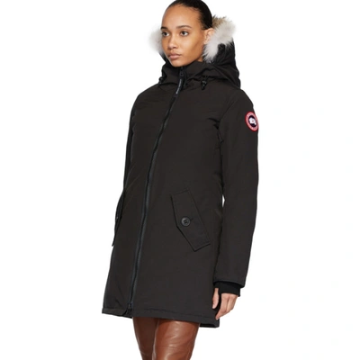 Shop Canada Goose Black Down Rosemont Parka In 61 Black