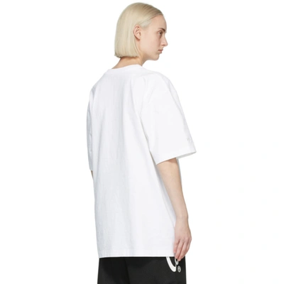 Shop Heron Preston White & Orange Nightshift T-shirt In White Orange