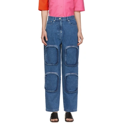 Shop Pushbutton Blue 4 Pocket Jeans