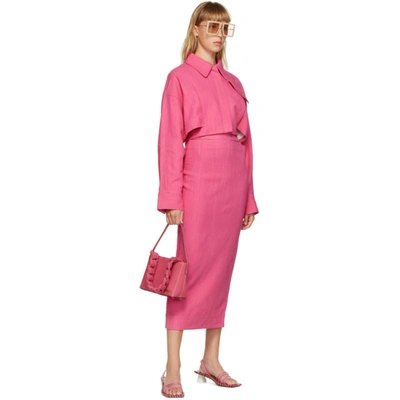 Shop Jacquemus Pink 'la Veste Esterel' Shirt In Pink Fluo