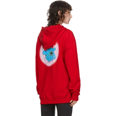 Shop Opening Ceremony Red Phone Hoodie In Dragon Red