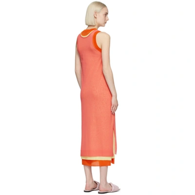 Shop Jw Anderson Orange Layered Tank Dress