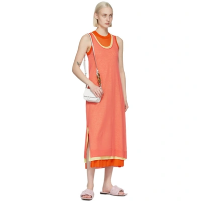 Shop Jw Anderson Orange Layered Tank Dress