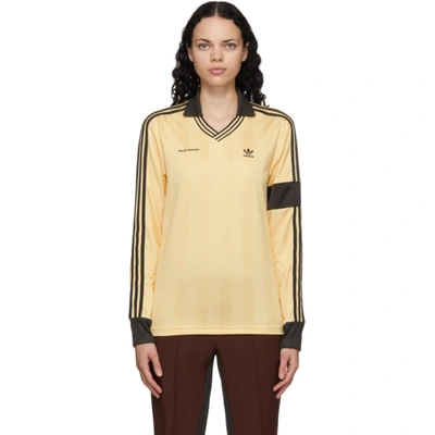 Wales Bonner Yellow Adidas Originals Edition Football Long Sleeve Polo In  F20 Orange | ModeSens