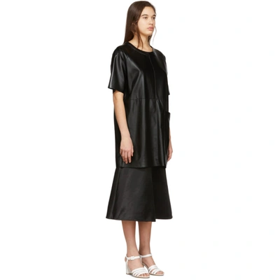 Shop Aeron Black Faux-leather Zelda Dress In 002 Black