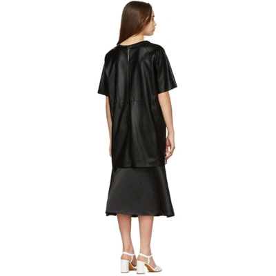 Shop Aeron Black Faux-leather Zelda Dress In 002 Black