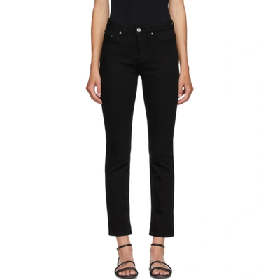 Shop Totême Black Straight Jeans In 200 Stayblk