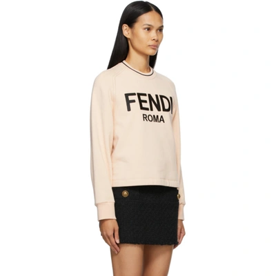 Shop Fendi Pink Logo Sweatshirt In F1bw6 Pink