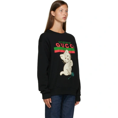 Shop Gucci Black 'original ' Cat Sweater In 1082 Black/