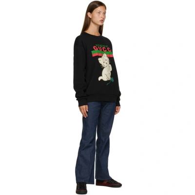 Shop Gucci Black 'original ' Cat Sweater In 1082 Black/