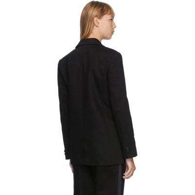 Shop Alexander Wang Black Single Breasted Tuxedo Blazer In 001 Black