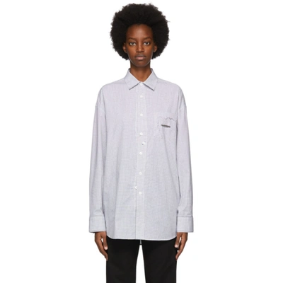 Shop Ader Error Black And White Cinder Pocket Shirt