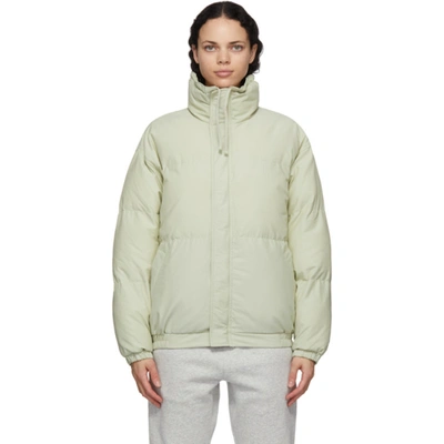 Shop Essentials Green Nylon Puffer Jacket In Sage