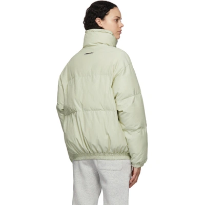 Shop Essentials Green Nylon Puffer Jacket In Sage