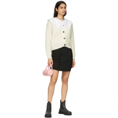 Shop Ganni Off-white Alpaca Soft Cardigan In 135 Egret