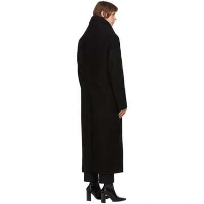 Shop Balenciaga Black Pyramid Shoulder Coat In 1000 Black