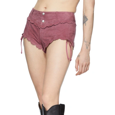 Shop Isabel Marant Pink Aleixo Shorts In 40rw Rosewo