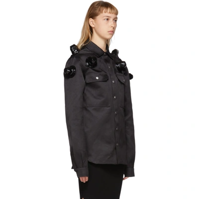 Shop Rick Owens Black Metal Stud Jacket In 09 Black