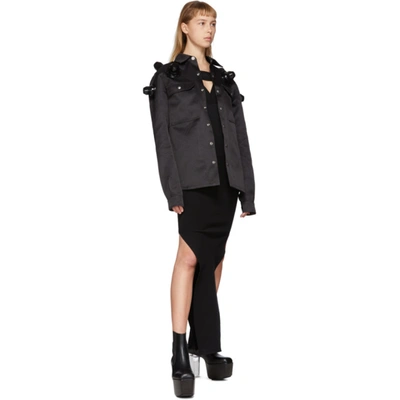 Shop Rick Owens Black Metal Stud Jacket In 09 Black