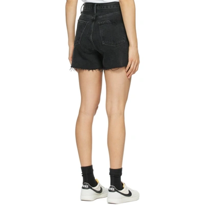 Shop Agolde Black Parker Vintage Shorts In Exhibit