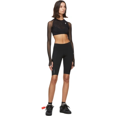 Off-white High-rise Performance Cycling Shorts In Black