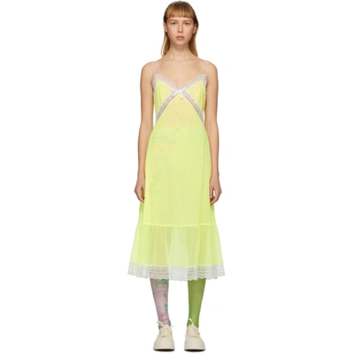 Shop Marc Jacobs Yellow 'the Maxi Slip' Dress In 730 Neonyel