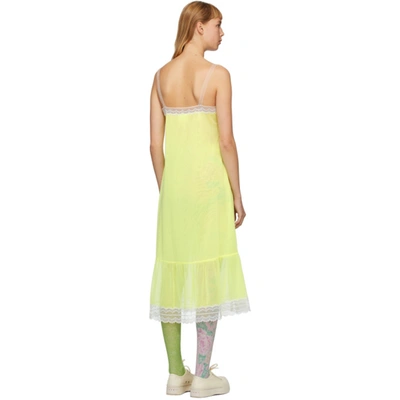 Shop Marc Jacobs Yellow 'the Maxi Slip' Dress In 730 Neonyel