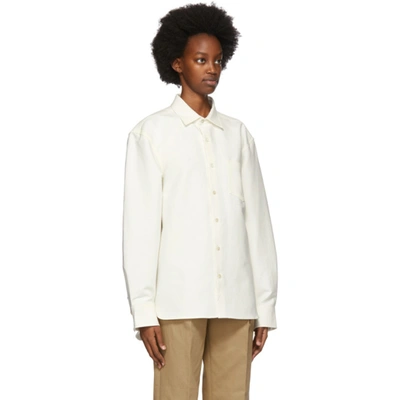 Shop Ader Error Off-white Cotton Allac Shirt