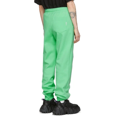 Shop Ader Error Green Piping Incision Lounge Pants In Negr Neongr
