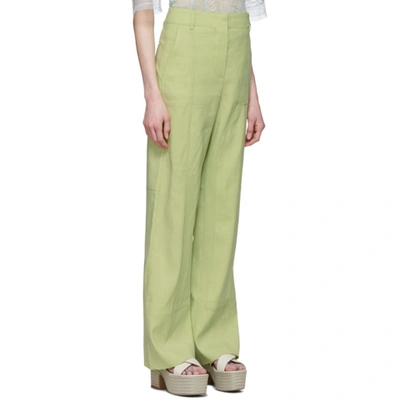 Shop Jacquemus Green Le Pantalon Estero Trousers