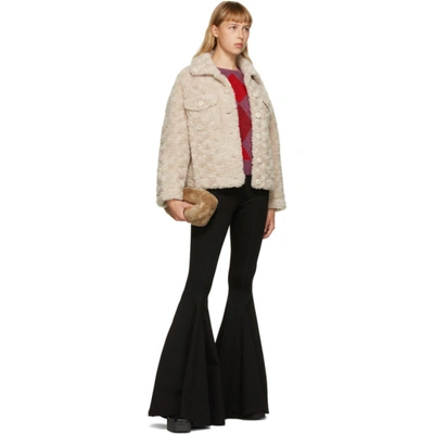 Shop Yves Salomon Beige Wool Shirt Jacket In A2154 Albat