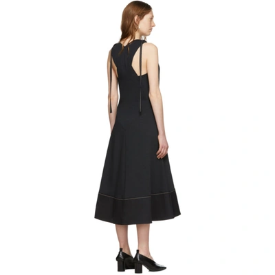 Shop Proenza Schouler Black Pswl Sleeveless Deep V Dress In 00200 Black