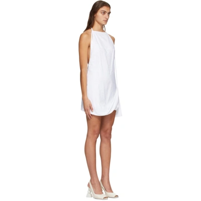 Shop Jacquemus White 'la Robe Figuerolles' Dress In Ecru