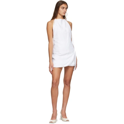 Shop Jacquemus White 'la Robe Figuerolles' Dress In Ecru